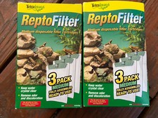 Two Packages Tetrafauna ReptoFilter Disposable Filter Cartridges Medium 3 Pack 