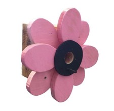 Pink Daisy Flower Shaped WREN Hanging Bird House - Amish Made in USA