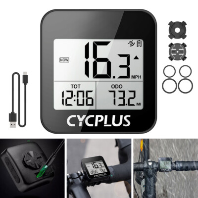 CYCPLUS G1 Drahtloser GPS Fahrradcomputer Kilometerzähler Geschwindigkeitsmesser