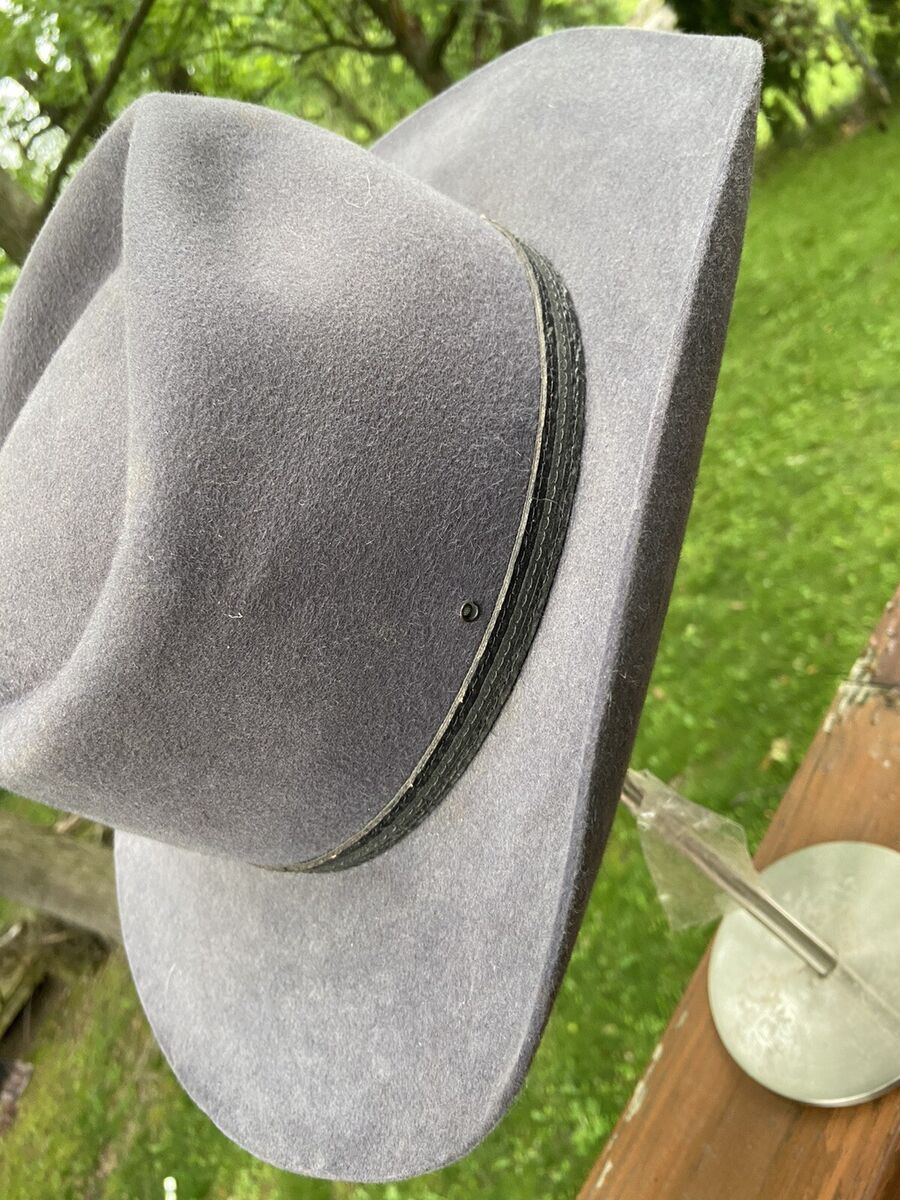 Outback Trading Akubra Hat Mens 55 Gray Pure Fur Pelt Snowy Outback Trading Akubra Hat Mens 55 Gray Pure Fur Pelt Snowy