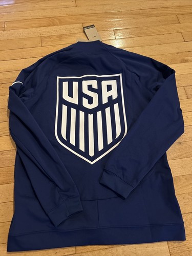 NIKE MEN'S USA ACADEMY PRO JACKET LOYAL BLUE/WHITE Sz M DH4752 Soccer Training - Picture 2 of 11