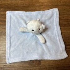 Starting Out Baby Lovey Teddy Security Blanket Plush Light Blue 11  
