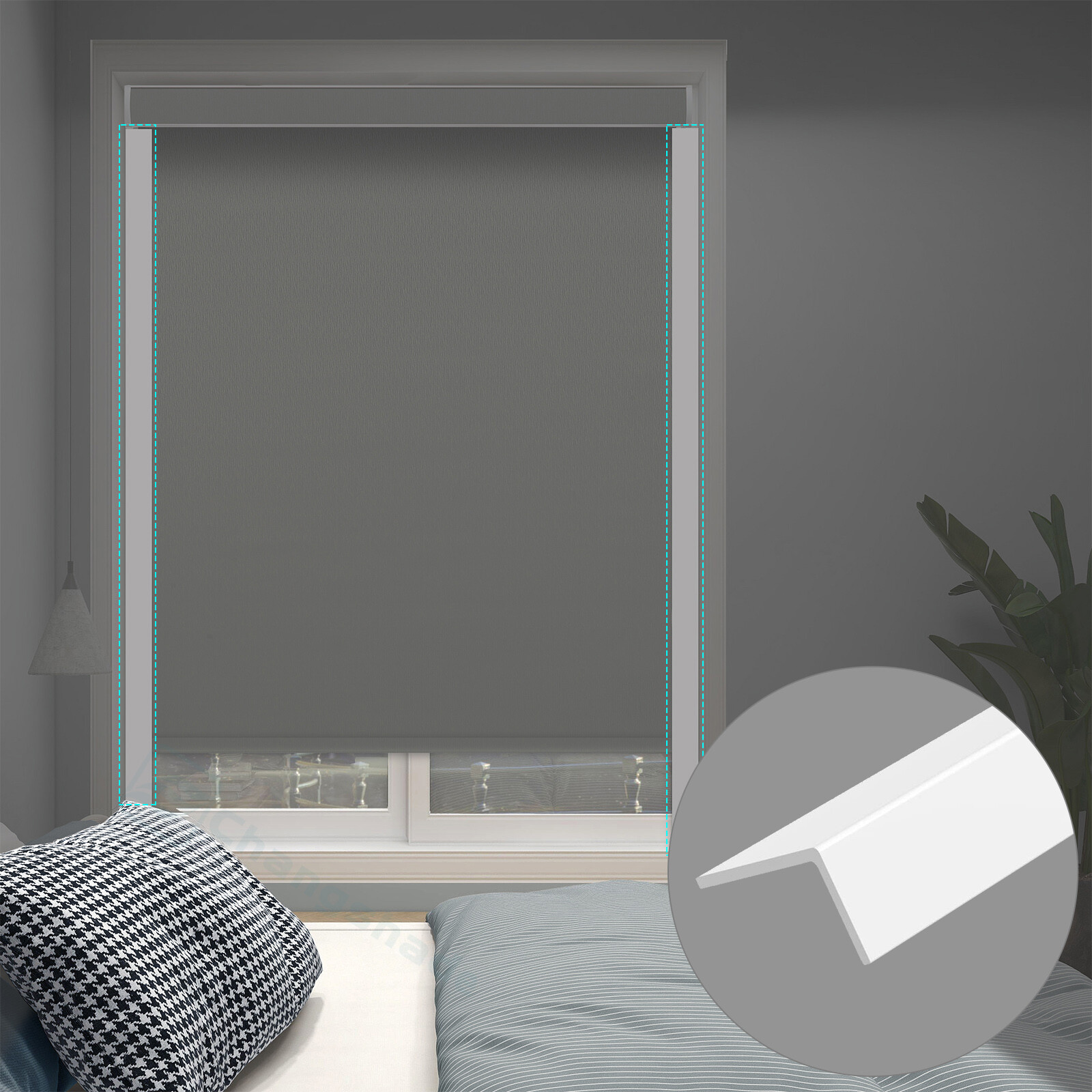 Changshade CUSTOM SIZE 38MM Top Down Bottom Up Blackout Cordless Cellular Shades