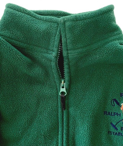 Polo Ralph Lauren Embroidered Logo Green Full-Zip Fleece Jacket Size Kids Large - Picture 5 of 5