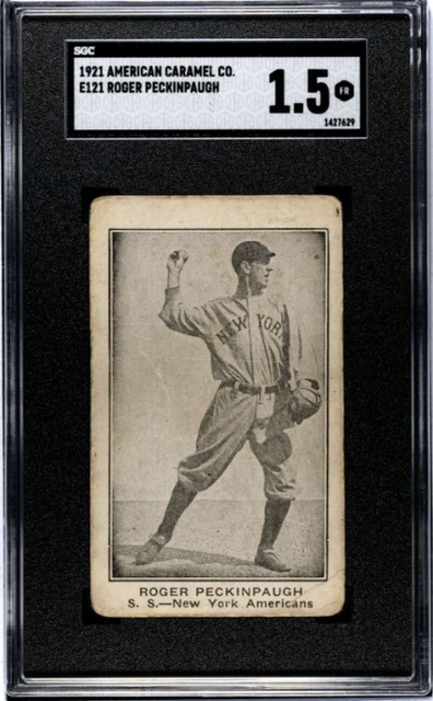 1921 American Caramel Co. E121 Roger Peckinpaugh SGC 1.5 Americans WW1608