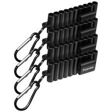 Prozwee 4PCS 22-Slots Screwdriver Bit Holder,Hex Drill Storage Black