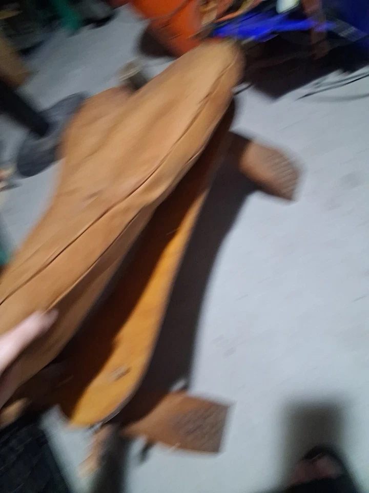 Египетский верблюжий седло табурет середины века кожаный винтажный антикварный - Изображение 3 из 3