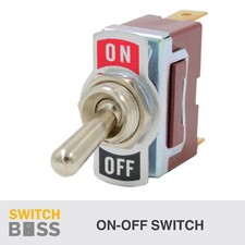 On/Off Toggle Switch Heavy Duty SPST 12V 2 6.3mm Terminal Car Marine Light Boat