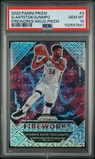 2020 PANINI PRIZM FIREWORKS MOJO PRIZM #3 GIANNIS ANTETOKOUNMPO 25/25 PSA 10