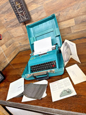 Rare 60's Olivetti Underwood Studio 45 Typewriter w Original Case Made In Spain thumbnail