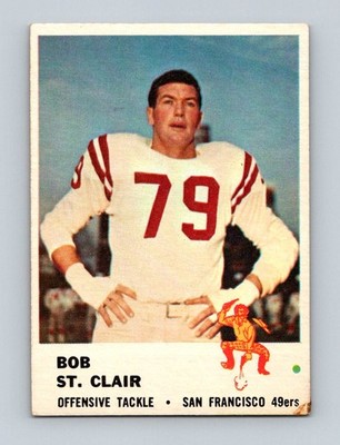 1961 Fleer #63 Bob St. Clair San Francisco 49ers