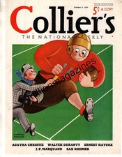 1937 Colliers October 9 - Football Frauds; Jimmy Stewart; Agatha Christie