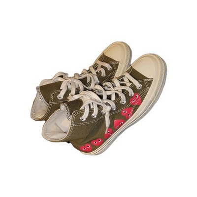 Converse Chuck Taylor All Star PLAY Comme des Garçons Olive Heart High Top Shoes
