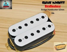 G.M. HexBucker Hight Output (52mm) Bridge Humbucker White