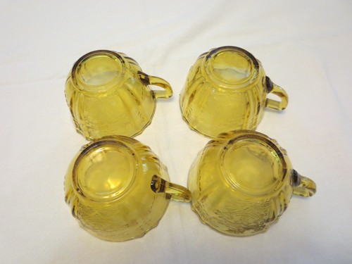 Vintage 20-Piece Setting For 4 Of Federal Amber Depression Glass Madrid - Picture 16 of 16