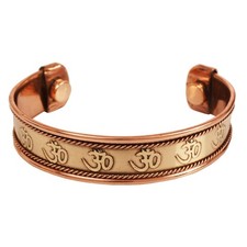 Touchstone Copper Bracelet Tibetan Style. Hand Forged with Solid and High Gau...