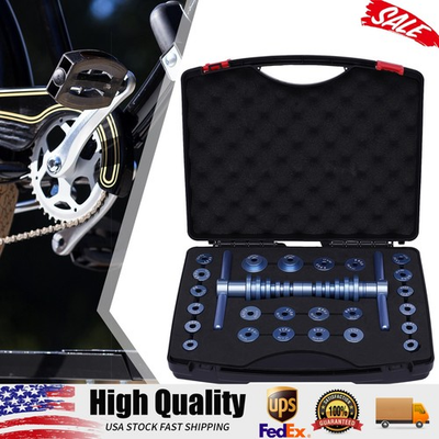 #ad Universal Bicycle Bearing Installation Tool with18 Pairs Pressure Blocks Set $40.18