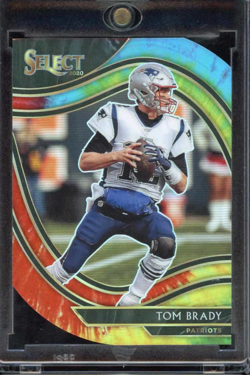 2020 Panini Select Tom Brady Tie-Dye Prizm Field Level Die-Cut /25 #301