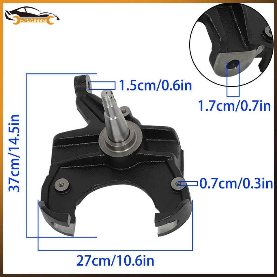 For Chevrolet C10 Pickup 1963-1970 2.5" Front LH & RH Drop Spindles Suspension Foto 4 de 4