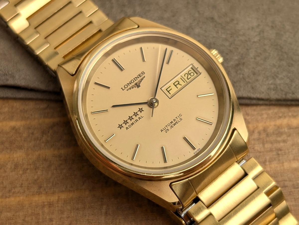 N Mint] LONGINES Admiral Five Star L7.634.2 Gold Automatic Men's