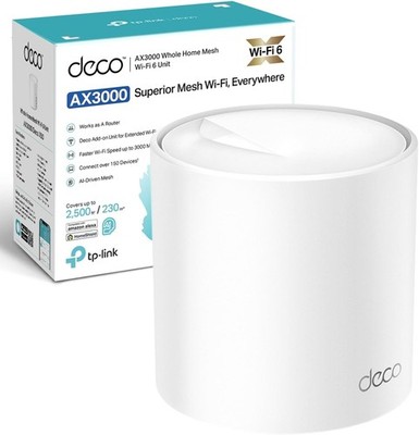 TP-Link Deco Dual Band Mesh WLAN Router, 2402 Mbit/s 6er Pack, weiß 