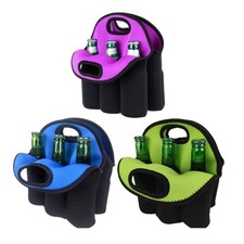 6 Pack Insulated Beverage Carrier Beer Bottle Can Holder for 12oz/330ml Bottles