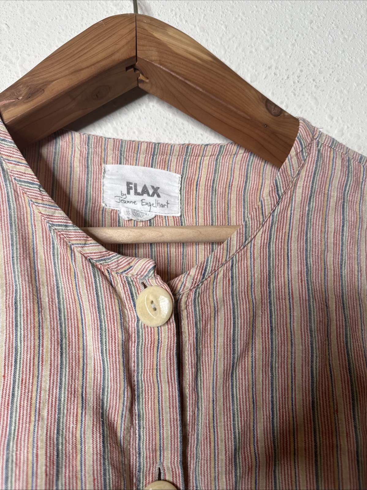 Flax 100% Linen Button Down Jacket Top  Women’s  … - image 3