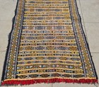Hand Knotted Vintage Morocco Sumouk Kilim Wool & Silk Area Rug 3.11 x 2.1 Ft — photo 5