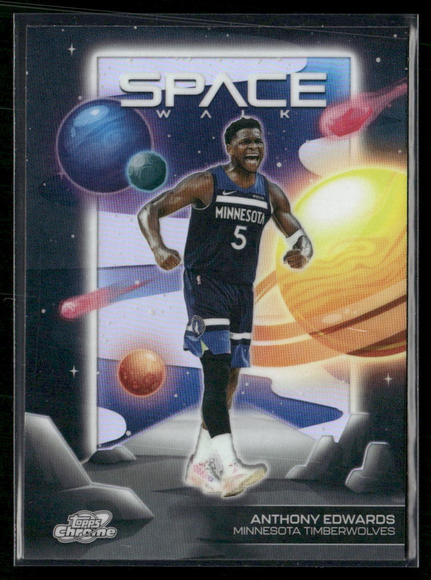 2025-26 Topps Chrome Cosmic Anthony Edwards Space Walk Refractor