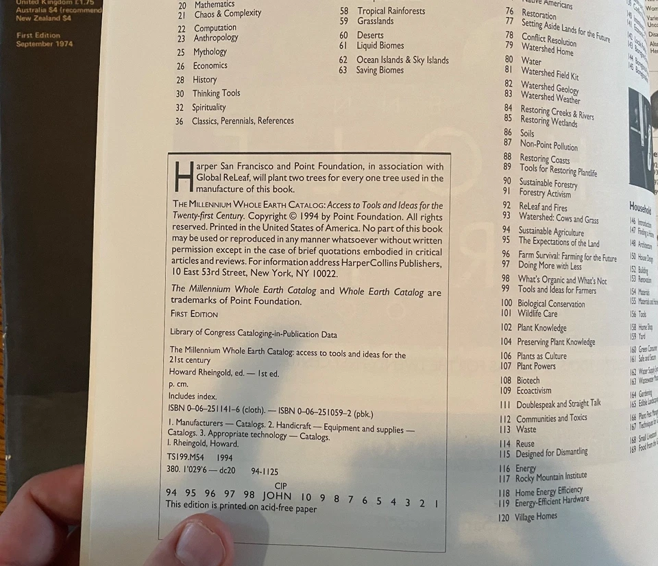 Whole Earth Epilog  ('74) & The Millenium Catalog ('94) 1st Editions Foto 3 de 4