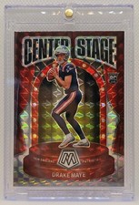 Drake Maye 2024 Panini Mosaic - Center Stage #11 Silver Prizm (RC)