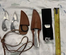Lot of 9 Skinning & Throwing Knives. Various Brands.  Little Skinner/ Eagle Eye