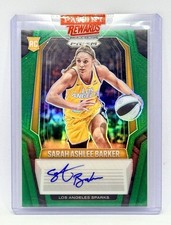 Sarah Ashlee Barker - 2025 Panini Prizm WNBA Green Auto (RC) #SG-SAB Sparks