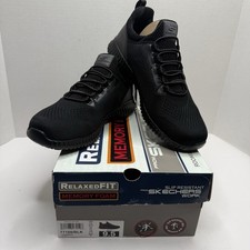 Skechers Work Cessnock Slip Resistant EH Shoes Black Men s 9.5 New