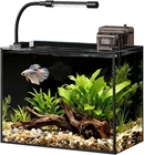 Glass Fish Tank Kit 2.5 Gallon Betta Fish Tank Aquarium Starter Kit W/ Filter