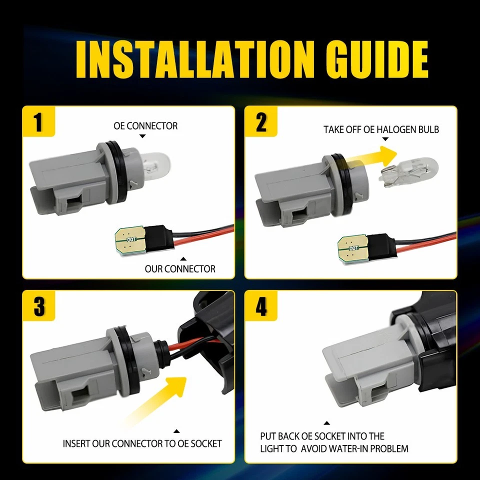 Smoked Sequential Signal LED Side Marker Lights For 16-21 Honda Civic 1-10Set - Image 2 of 4