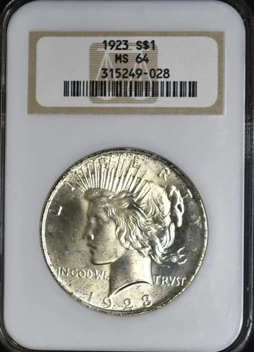 1923 Peace Dollar NGC MS 64
