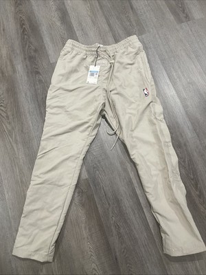Nike x Fear Of God NBA Nylon Warm Up Pants Bottoms Beige CU4684-271 Size Medium