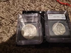 New Listing2x 90% Silver ( 1925 Peace Dollar IGC MS62& 1942-S ICG -F-12)