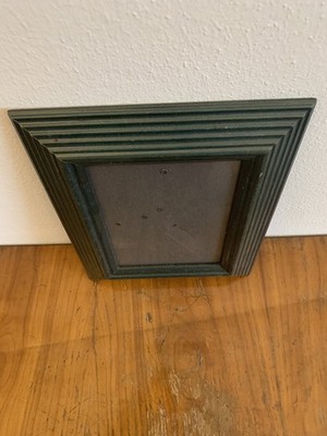 Alte Holz Bilderrahmen mit Glas Foto Rahmen 25,5×21 cm in Grün