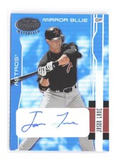 2003 Leaf Certified Materials Jason Lane #/50 AUTO Mirror Blue Parallel Astros
