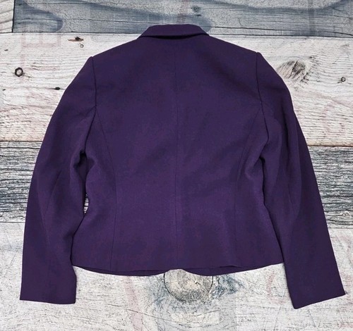 Le Suit Skirt Suit Two Piece Set Plum Knee Length Pleated Skirt Women's Size 8 - Picture 6 of 10