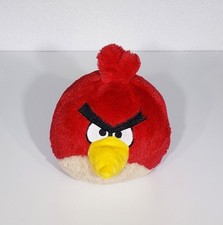 2010 Commonwealth Angry Birds Red Bird Plush Stuffed Animal Toy NO SOUND 5" EUC