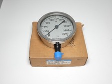 Ashcroft 45-1009S-04L-3000PSI 4-1/2" Pressure Gauge 1/2"NPT Bottom 0-3000PSI ...