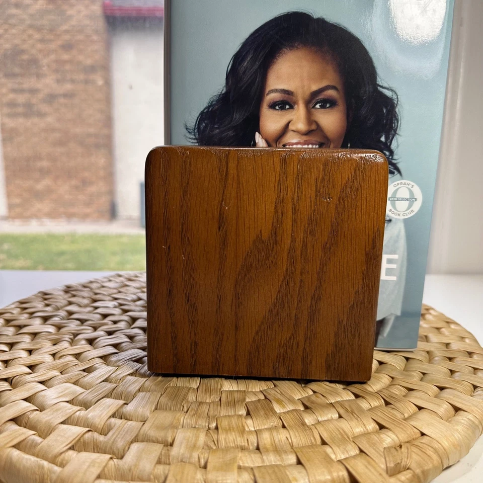 Sujetalibros de madera Smokador vintage extremos de libros de madera lisa decoración de biblioteca en el hogar Foto 3 de 4