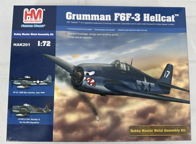 Hobby Master HAK201 Metal Assembly Kit 1:72 Grumman F6F-3 Hellcat NEW in OB