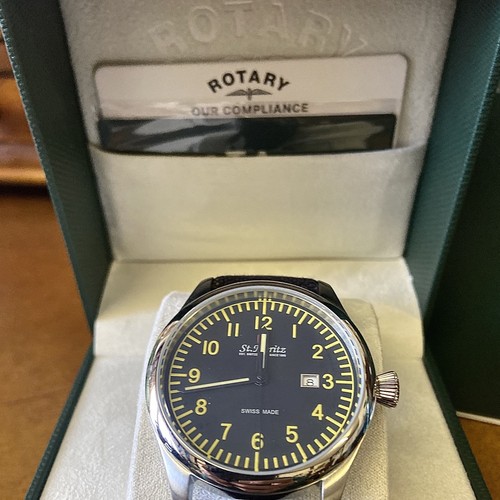 Rotary St. Moritz Swiss Made Men's Watch GS03610/04 - BNIB Brand New Full Set