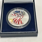 1999 American Eagle Walking Liberty Colorized 1 Oz Fine Silver One Dollar.
