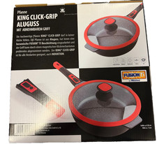 Bratpfanne Ø 28 cm Schwarz mit abnehmbarem Griff,  Aluguss Antihaft-Beschichtung