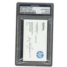 Meg Whitman Autographed Signed HP Hewlett-Packard Company Business Card PSA